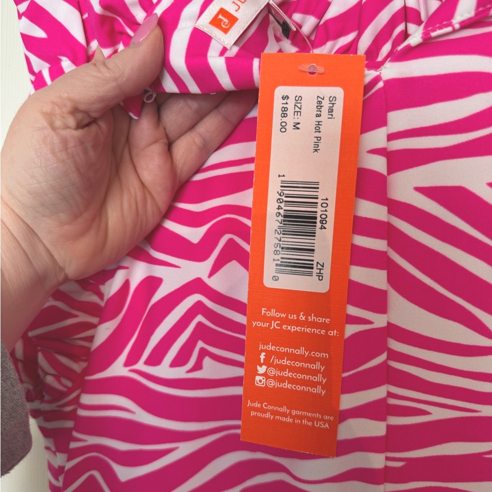 NWT Jude Connelly hot pink zebra dress